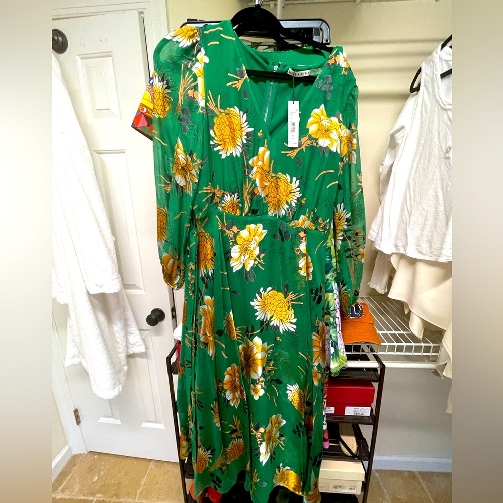 Alicia & Olivia Green Floral Dress NWT